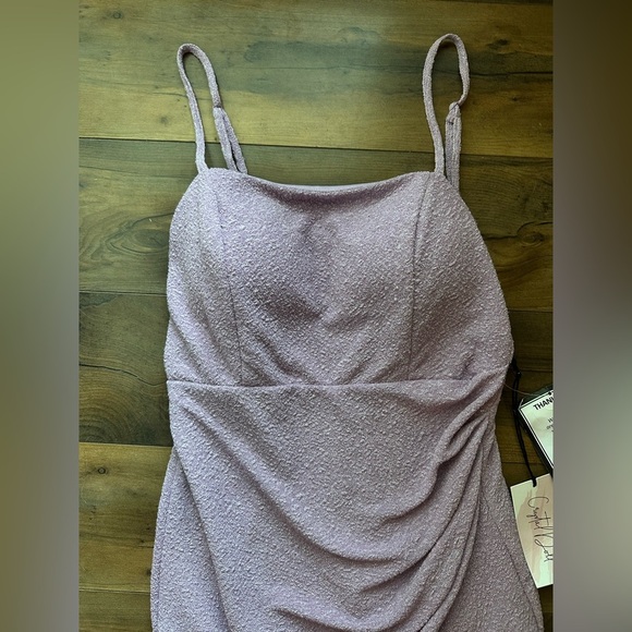Crystal Doll Lilac Textured Mini Dress – Size 11 (NWT) - Picture 4 of 11